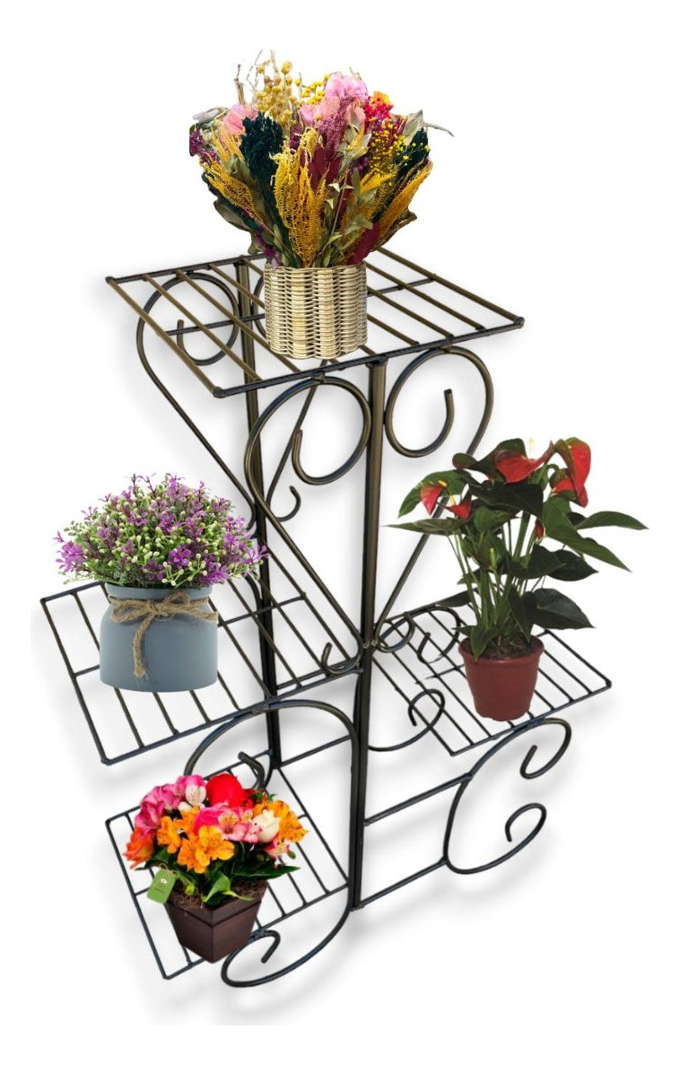 Suporte Floreira De Chão Para Vasos De Plantas E Jardim